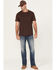Image #1 - Brothers and Sons Men's Boneyard Dark Wash Vintage Straight Stretch Denim Jeans, Dark Wash, hi-res