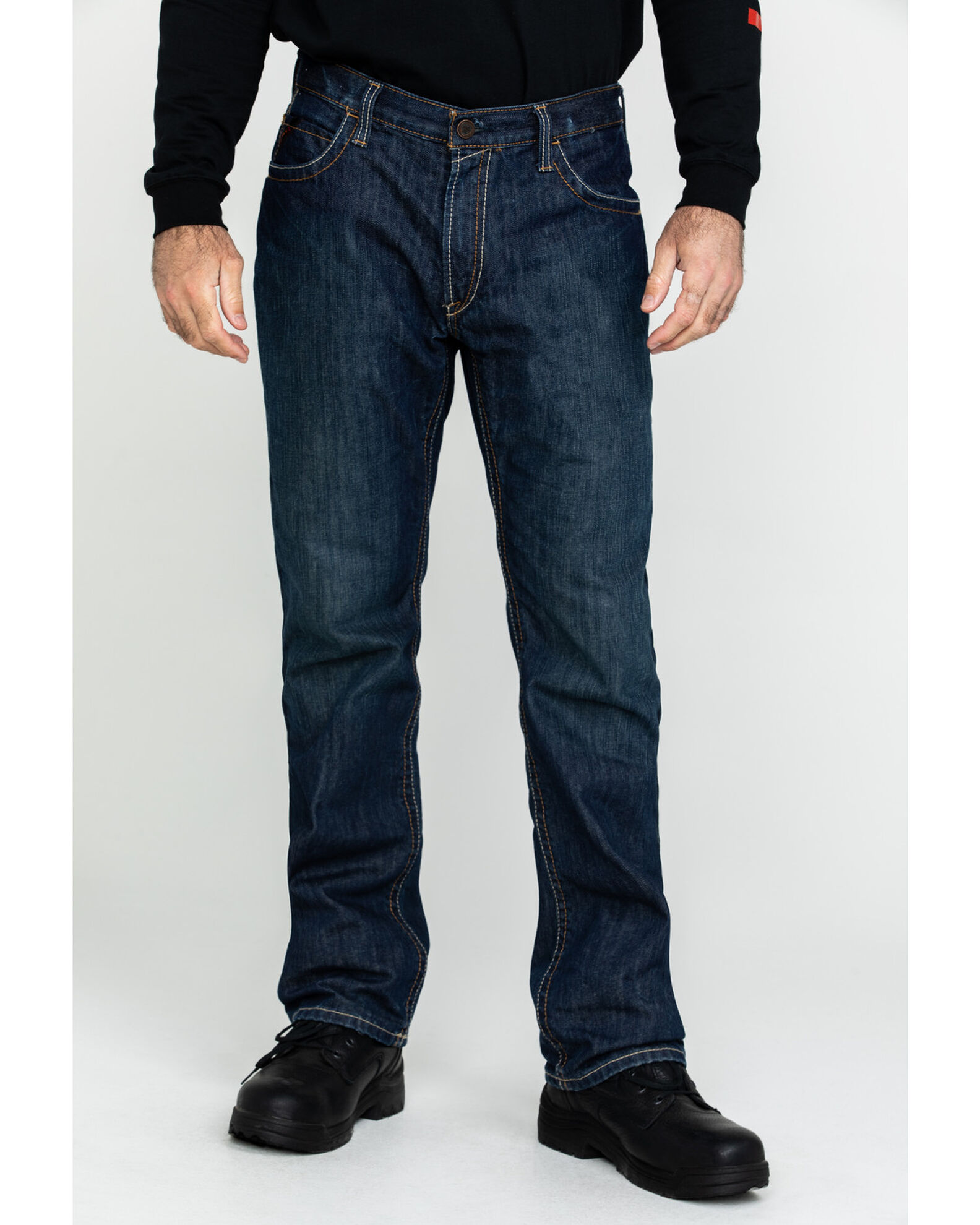 Image #2 - Ariat Men's Shale FR Relaxed Bootcut Work Denim Jeans, Denim, hi-res
