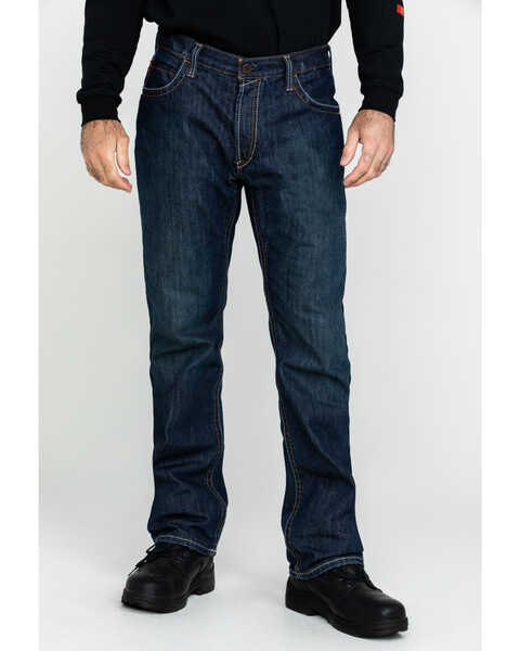 Image #2 - Ariat Men's Shale FR Bootcut Work Jeans, Denim, hi-res