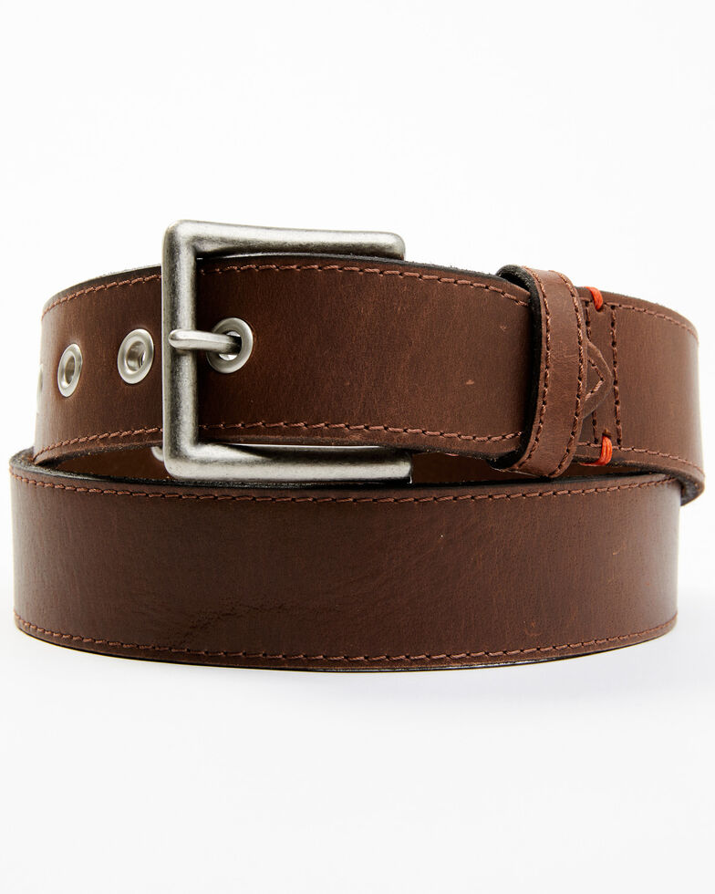 Hawx Men's Heavy Duty Reinforced Stitched Belt, Brown, hi-res