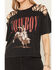 Image #3 - Nikxie Women's Icon Cut Out Shoulders Short Sleeve Graphic Tee, Black, hi-res