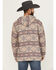 Image #4 - Wrangler Men's Southwestern Print 1/4 Zip Hooded Pullover, Taupe, hi-res