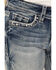 Image #4 - Grace In LA Girls' Medium Wash Floral Embroidered Bootcut Stretch Denim Jeans, Blue, hi-res