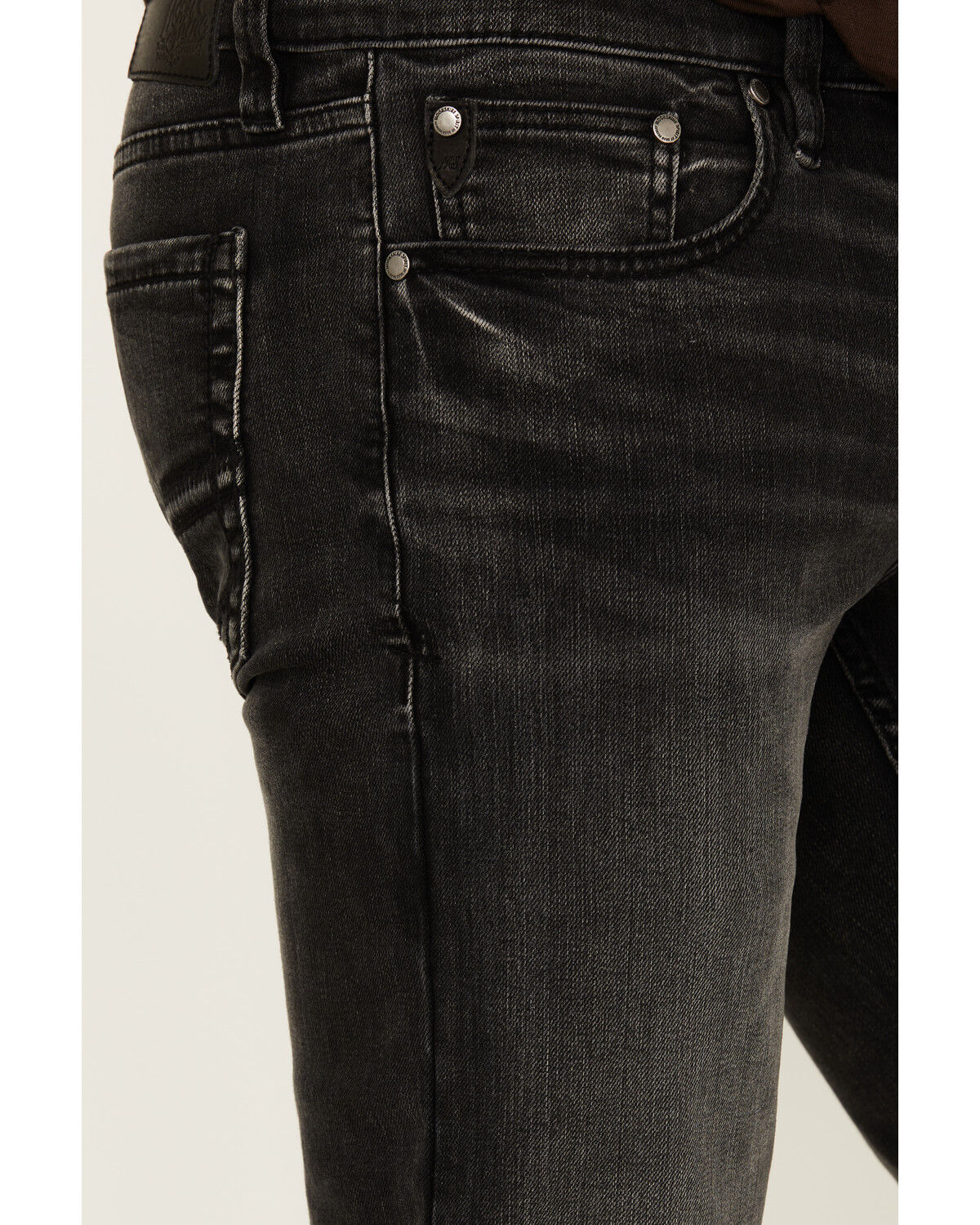 Image #2 - Moonshine Spirit Men's Rocky Mountain Black Wash Slim Stretch Denim Jeans, Black, hi-res