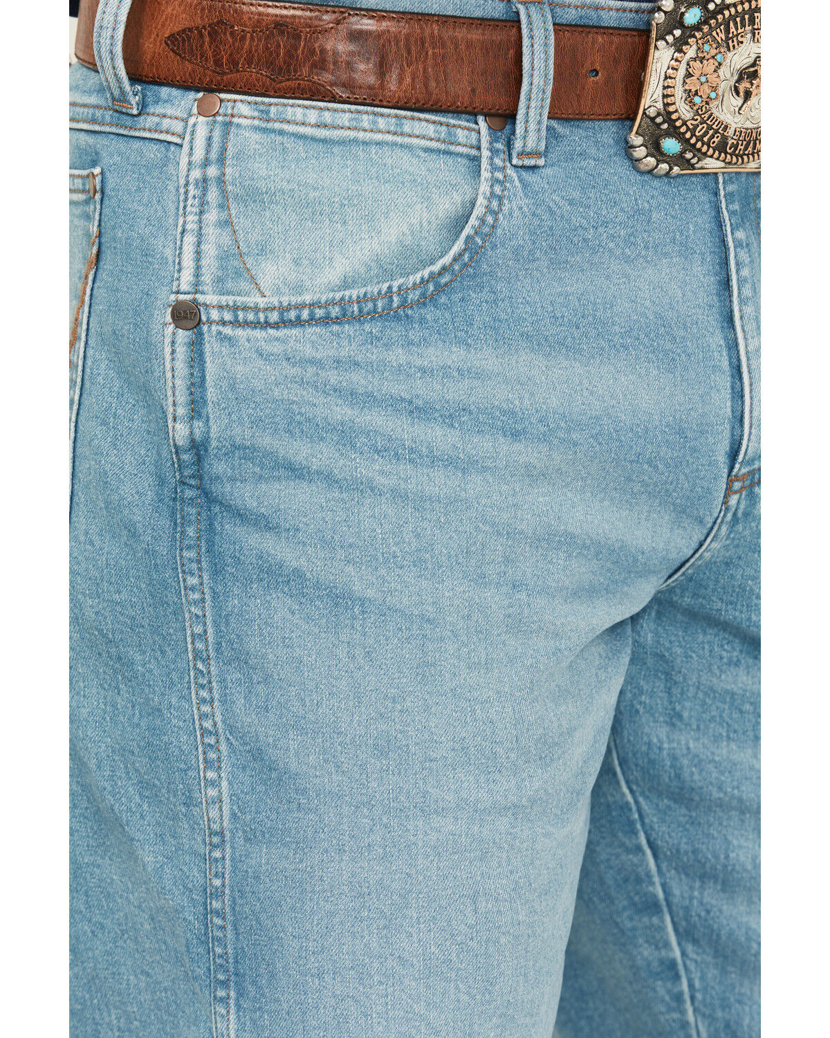 Image #2 - Wrangler Men's Retro Medium Washed Relaxed Fit Bootcut Stretch Denim Jeans, Medium Wash, hi-res