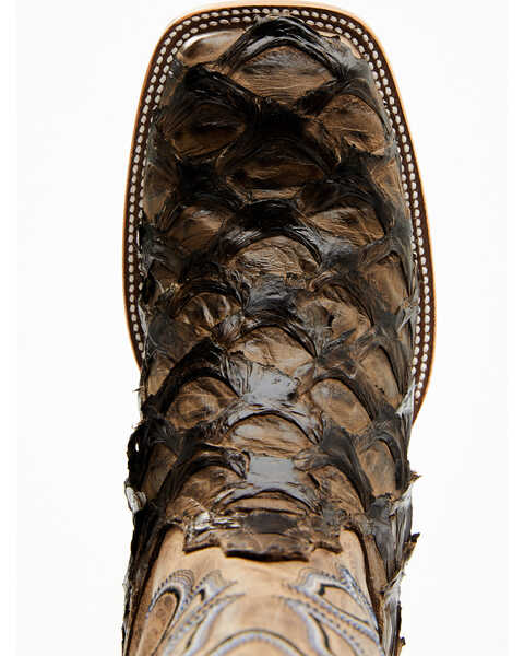 Image #6 - Cody James Men's Exotic Pirarucu Western Boots - Broad Square Toe , Brown, hi-res
