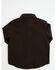 Image #3 - Cinch Infant Boys' Solid Long Sleeve Button-Down Stretch Western Shirt, Brown, hi-res