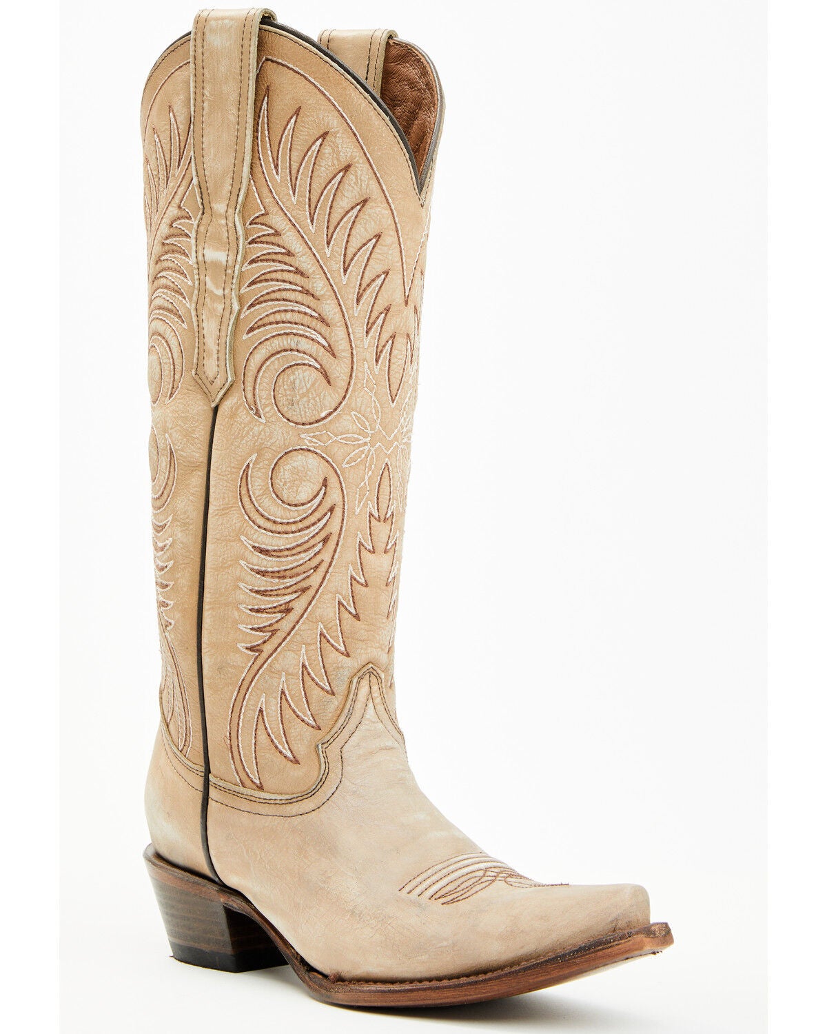 Circle G Women's Tall Western Boots - Snip Toe, Sand, hi-res