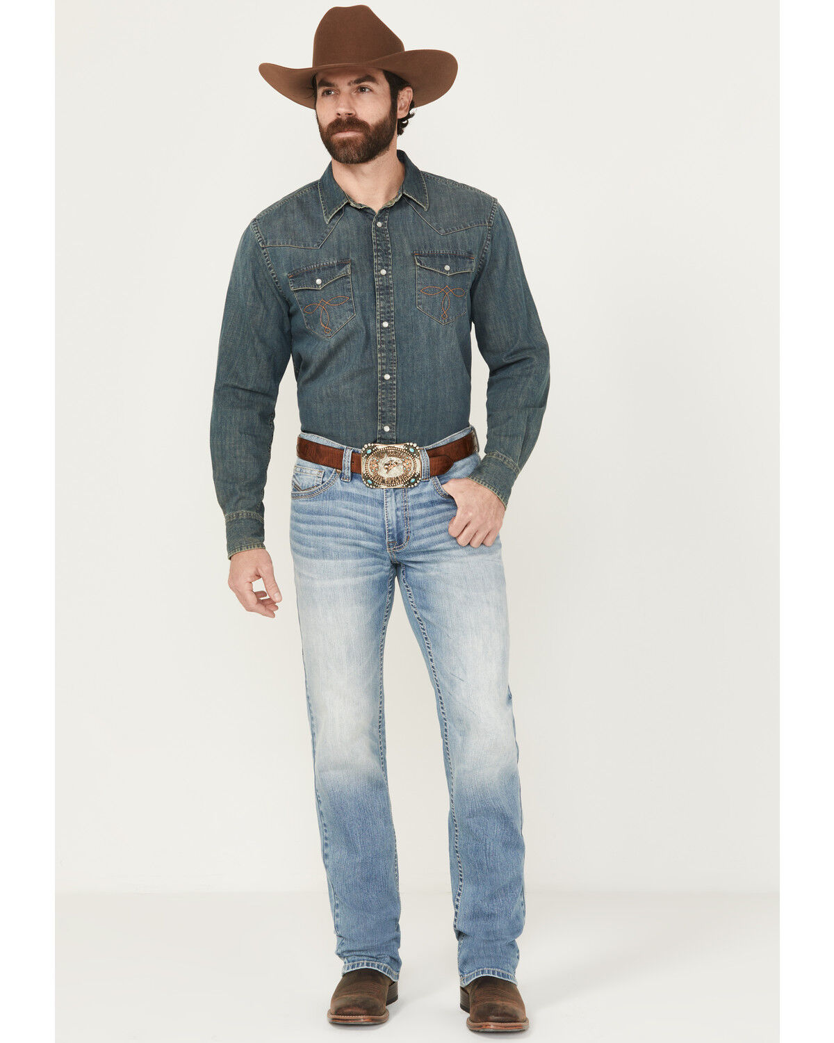 Image #1 - Cody James Men's Montoya Light Wash Slim Straight Stretch Denim Jeans, Medium Wash, hi-res
