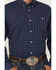 Image #3 - RANK 45® Men's Repocharge Geo Print Long Sleeve Button-Down Stretch Western Shirt, Navy, hi-res