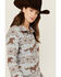 Image #2 - Shyanne Women's Horse Print Blanket Long Sleeve Pearl Snap Western Shirt, Light Blue, hi-res