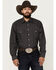 Image #1 - Resistol Men's Colby Long Sleeve Button-Down Western Shirt, Dark Blue, hi-res