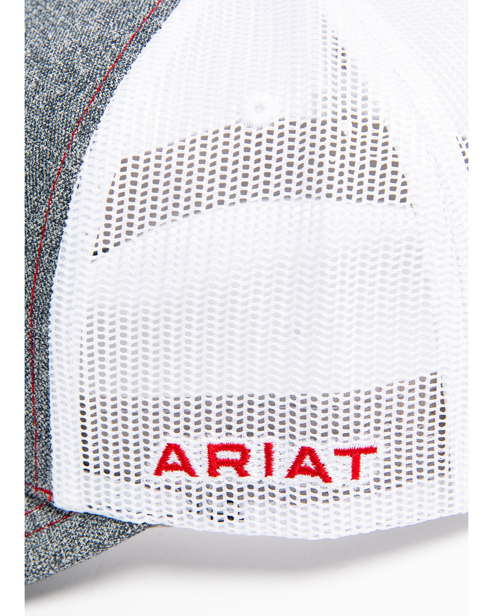 Image #6 - Ariat Men's Logo Ball Cap, Grey, hi-res