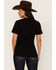 Image #4 - Bohemian Cowgirl Women's Leopard Print Cactus Graphic Tee, Black, hi-res