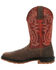 Image #3 - Rocky Men's Worksmart Waterproof Pull On Western Work Boots - Composite Toe, Dark Brown, hi-res