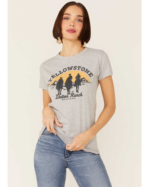 Paramount Network's Yellowstone Cowboy Sunset Graphic Tee, Heather Grey, hi-res