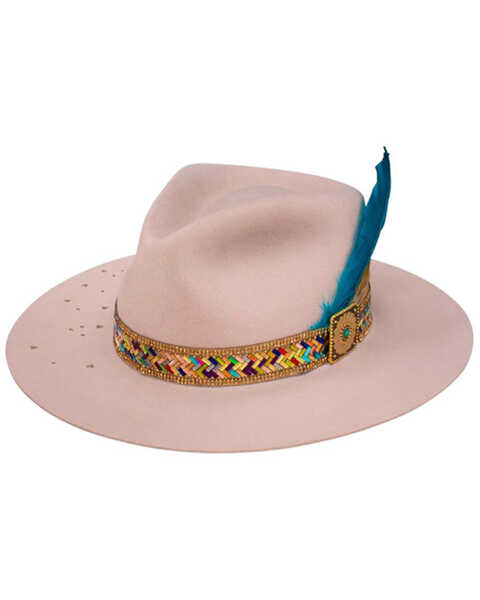 Charlie 1 Horse X Lainey Wilson Women's Hillbilly Hippie Cowboy Hat , Pink, hi-res