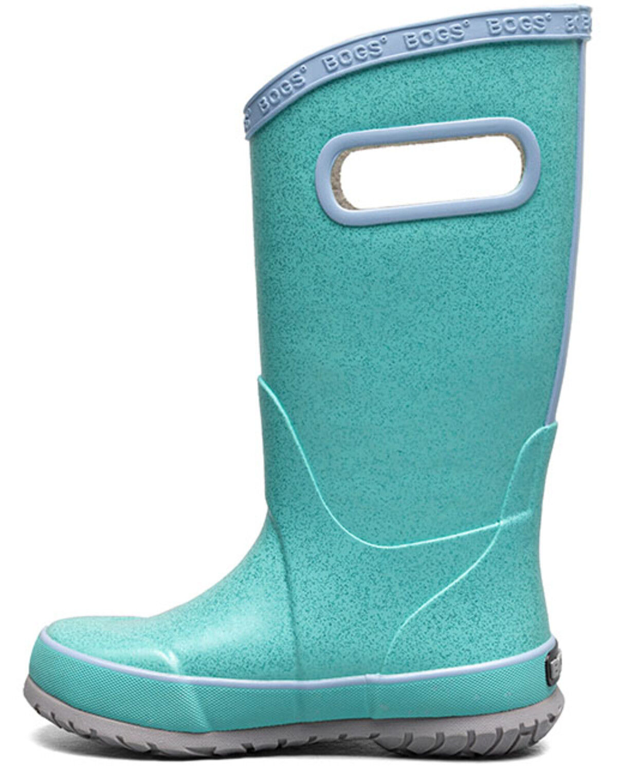 Image #3 - Bogs Girls' Rainbow Glitter Rainboots, Aqua, hi-res