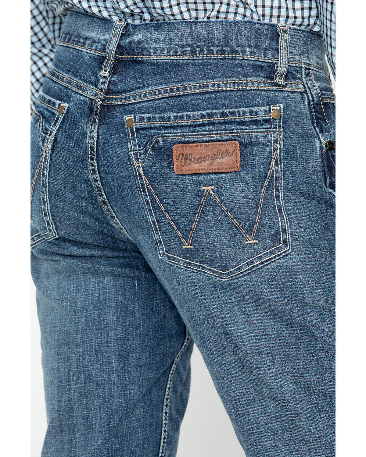 Image #5 - Wrangler Retro Men's Layton Slim Fit Bootcut Jeans - Big, Indigo, hi-res