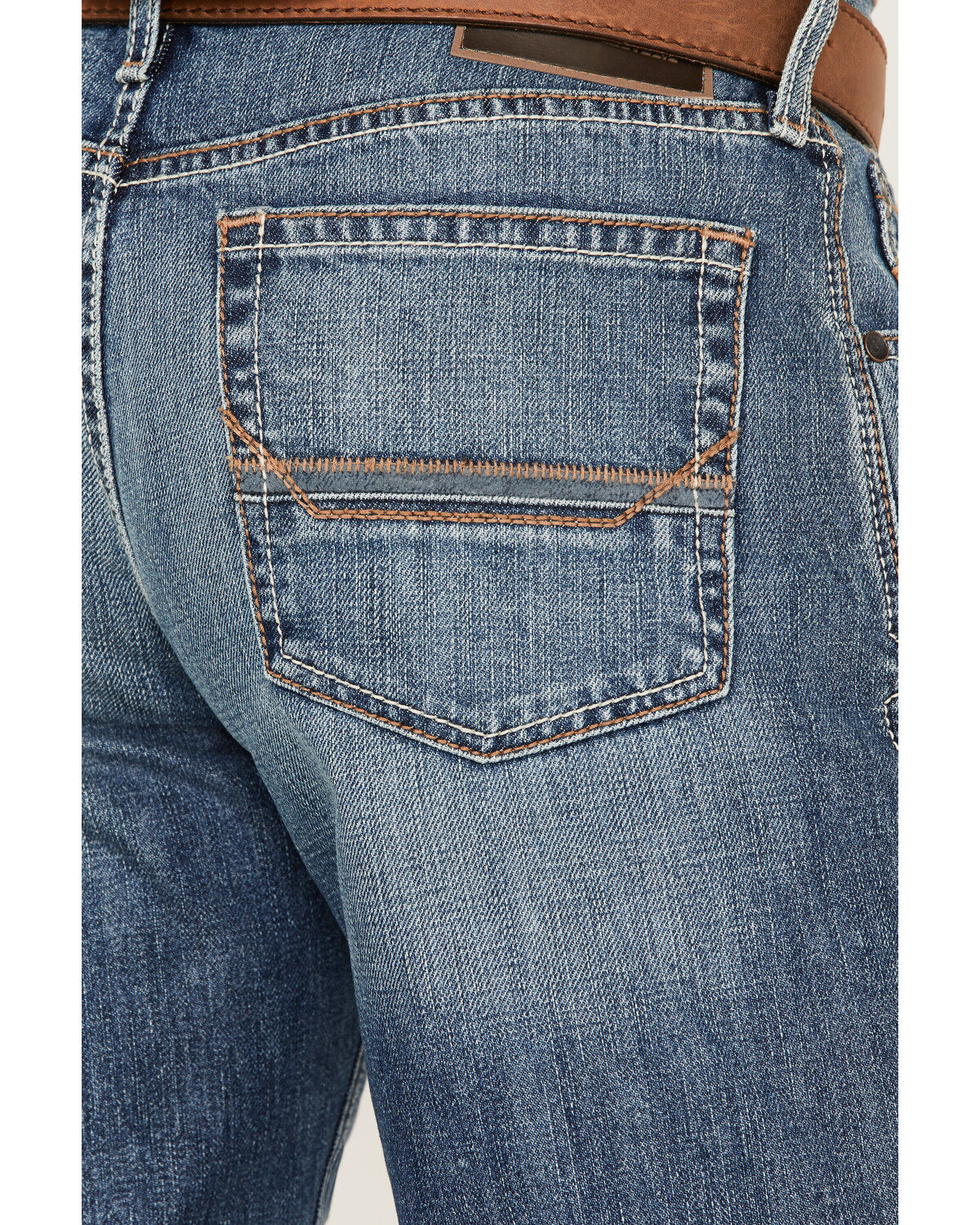 Image #4 - Ariat Men's M4 Riverbend Landry Medium Wash Relaxed Straight Jeans, Blue, hi-res