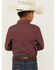 Image #4 - Rodeo Clothing Boys' Geo Square Dot Print Long Sleeve Snap Western Shirt, Burgundy, hi-res