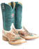 Image #1 - Tin Haul Girls' Birds Of A Feather Western Boots - Broad Square Toe, Tan, hi-res