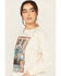 Image #2 - Rock & Roll Denim Women's Rock & Roll Long Sleeve Graphic Tee, Cream, hi-res