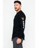 Image #3 - Hawx Men's Logo Crew Long Sleeve Work T-Shirt, Black, hi-res