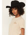 Image #3 - Wrangler Women's Logo Flower Short Sleeve Graphic Tee, Cream, hi-res