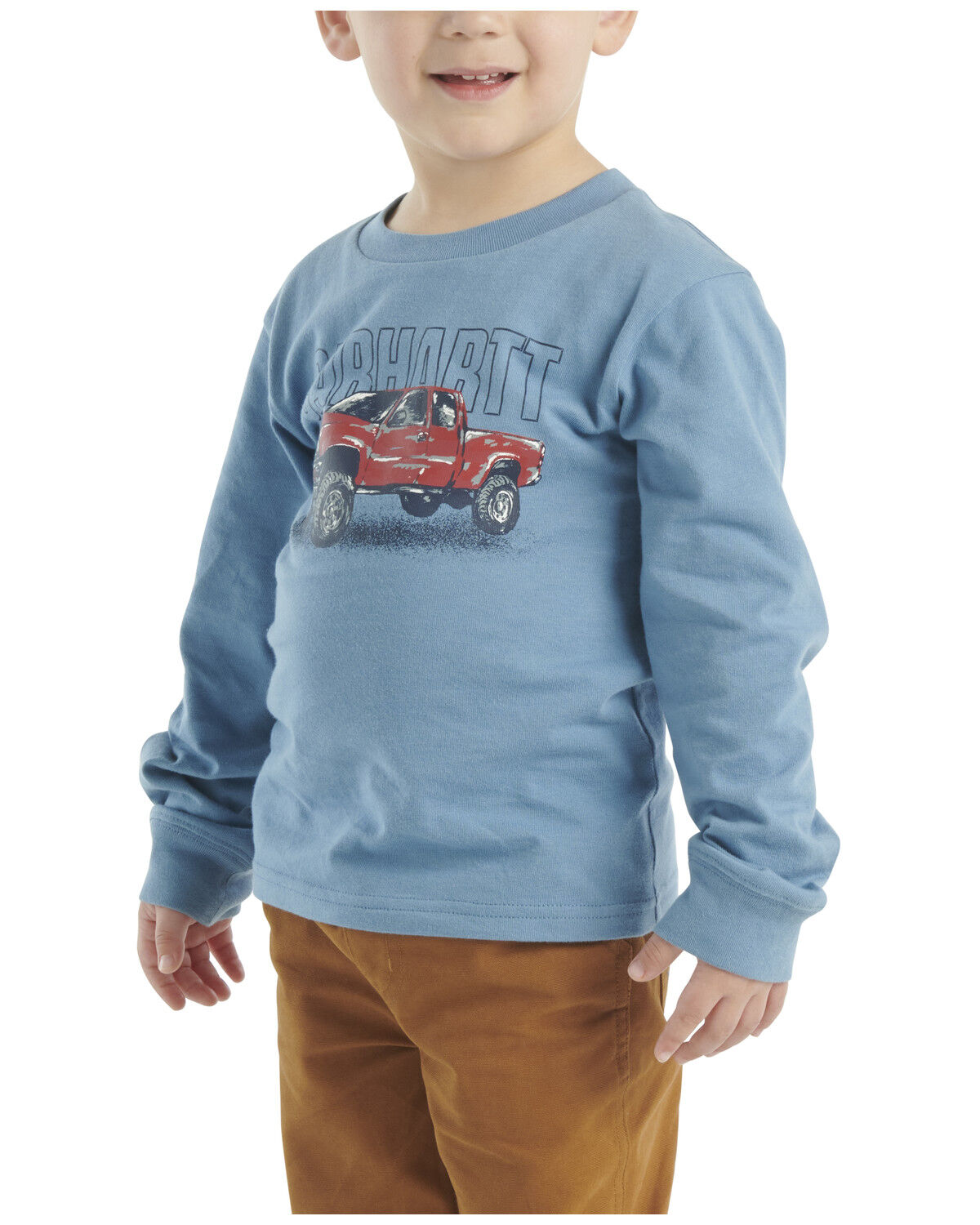 Image #2 - Carhartt Toddler Boys' Truck Long Sleeve Graphic T-Shirt, Blue, hi-res