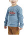 Image #2 - Carhartt Toddler Boys' Truck Long Sleeve Graphic T-Shirt, Blue, hi-res