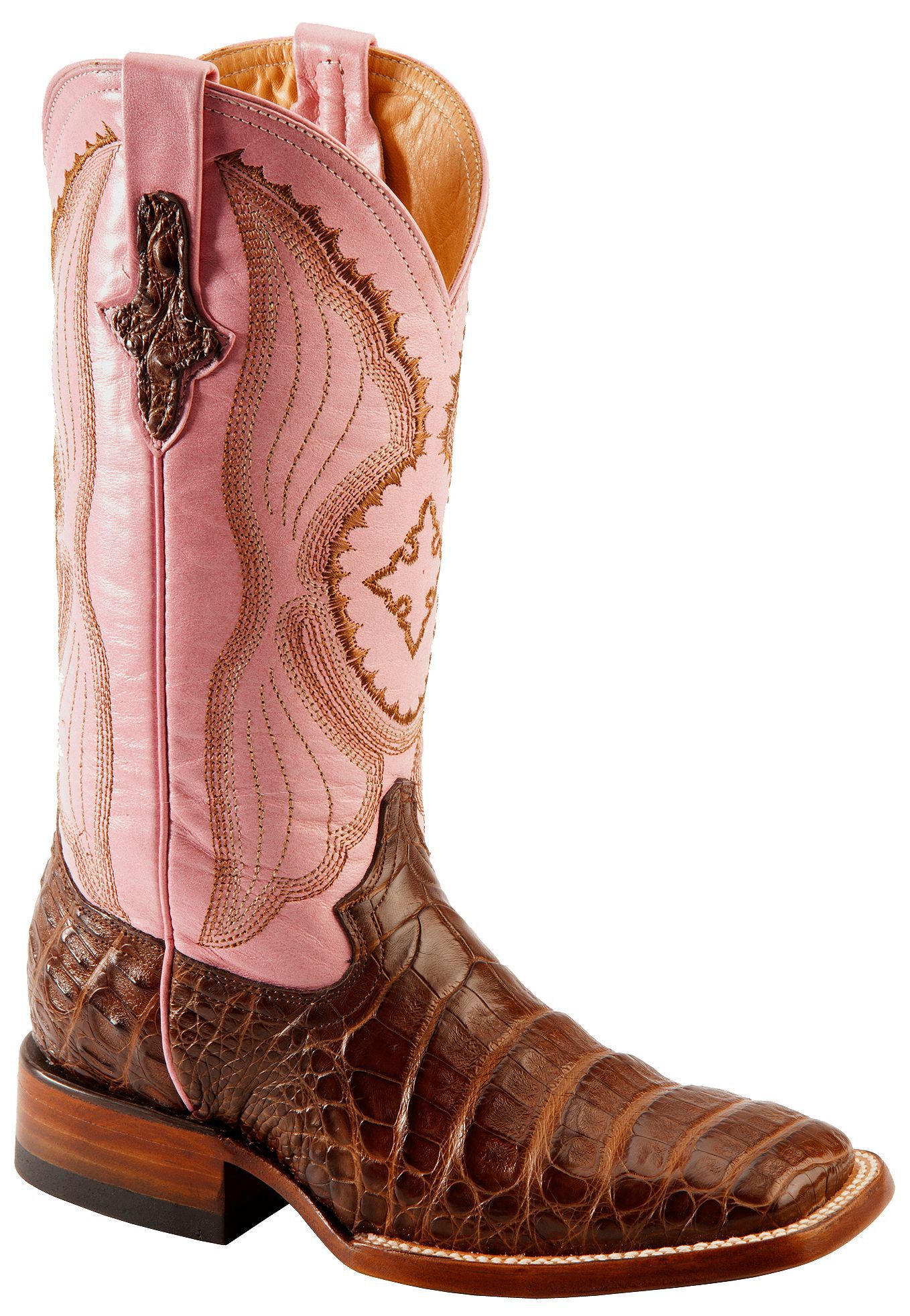 Ferrini Blush Pink Caiman Belly Cowgirl 