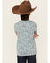 Image #4 - Rock & Roll Denim Boys' Allover Cactus Print Short Sleeve Shirt, Teal, hi-res
