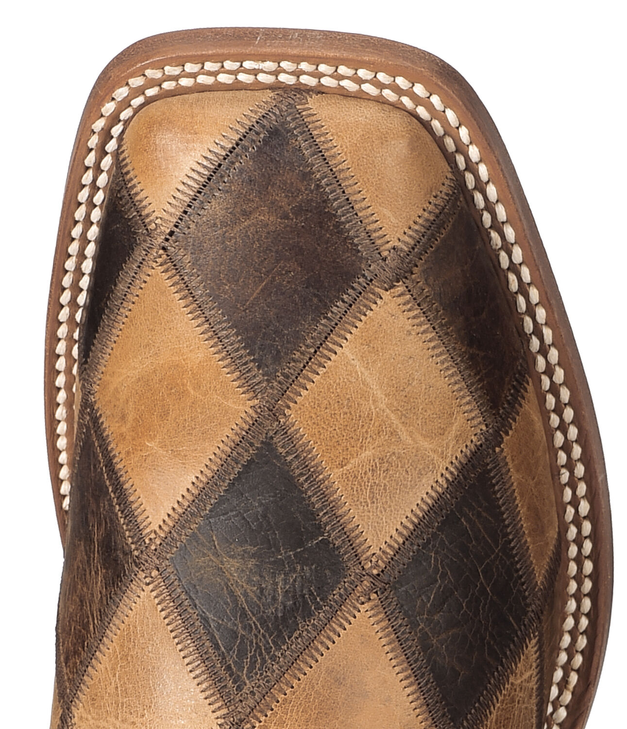Image #12 - Horse Power Men's Patchwork Western Boots - Square Toe, Brown, hi-res