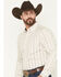 Image #2 - RANK 45® Men's Rocky Peak Striped Long Sleeve Button-Down Stretch Western Shirt, Cream, hi-res