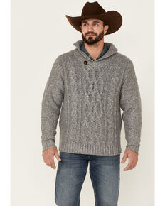 Cotton & Rye Outfitters Men's Grey Rib Knit Pullover Sweater , Grey, hi-res