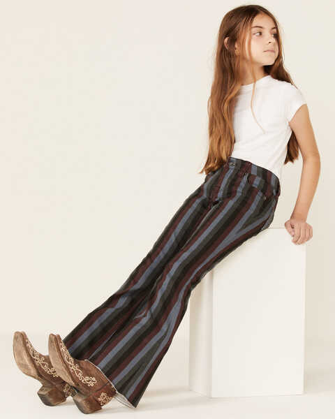 Rock & Roll Denim Girls' Stripe Stretch Trouser Jeans , Multi, hi-res