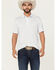 Image #1 - Ariat Men's Team Logo Short Sleeve Button-Down Polo Shirt, Light Blue, hi-res