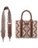 Image #4 - Wrangler Women's Southwestern Print Small Canvas Crossbody Bag, Brown, hi-res