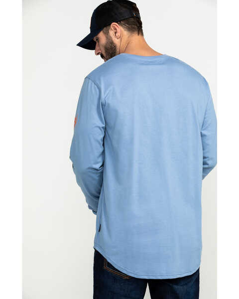 Image #2 - Hawx Men's FR Logo Long Sleeve Work T-Shirt -  Big & Tall , Blue, hi-res