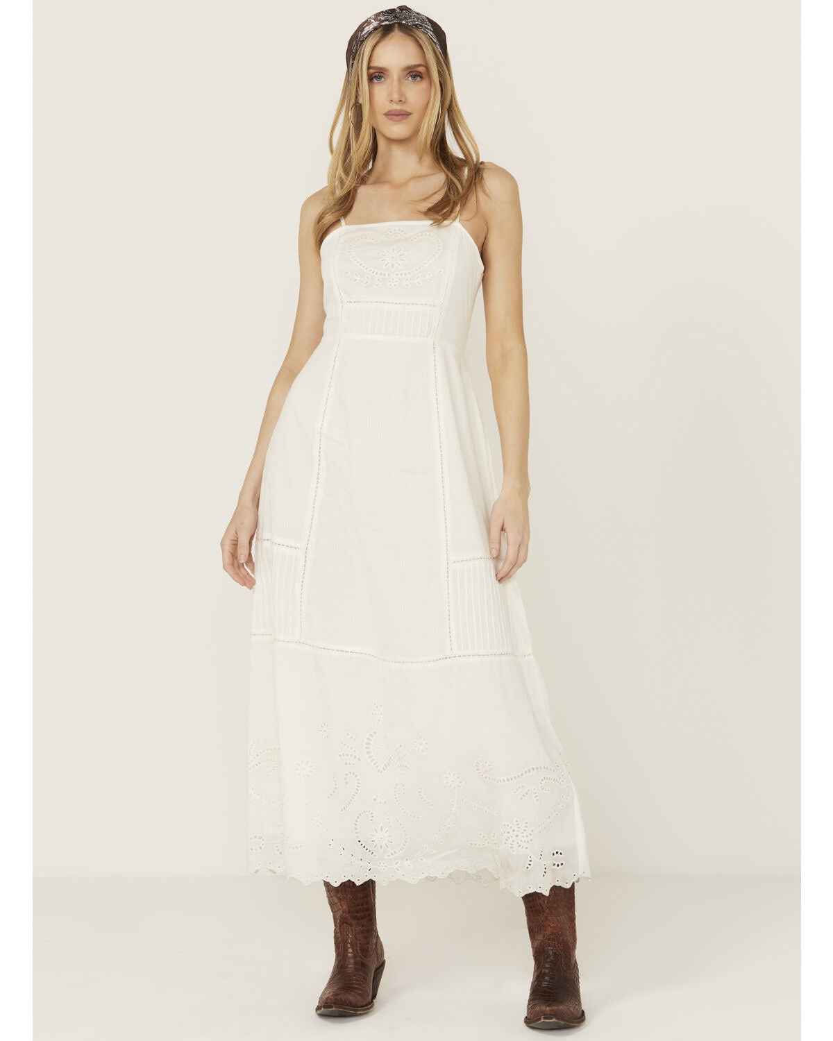 Cleobella Women's Nancie Sleeveless Midi Dress, Ivory, hi-res