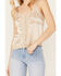 Image #3 - Shyanne Women's Lace Trim Satin Cami, Taupe, hi-res