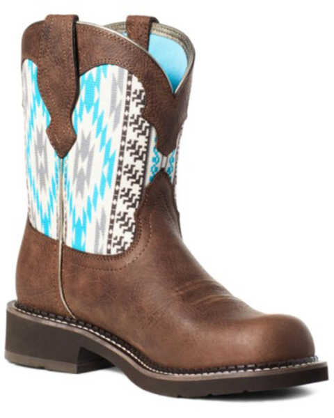 Image #1 - Ariat Women's Twill Western Performance Boots - Round Toe, Brown, hi-res