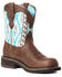 Ariat Women's Twill Western Boots - Round Toe, Brown, hi-res