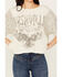 Image #3 - La La Land Women's Sequins Sleeve High Low Nashville Graphic Tee, , hi-res