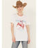 Image #1 - Wrangler Retro Women's Bucking Bronc Boyfriend Graphic Tee, White, hi-res