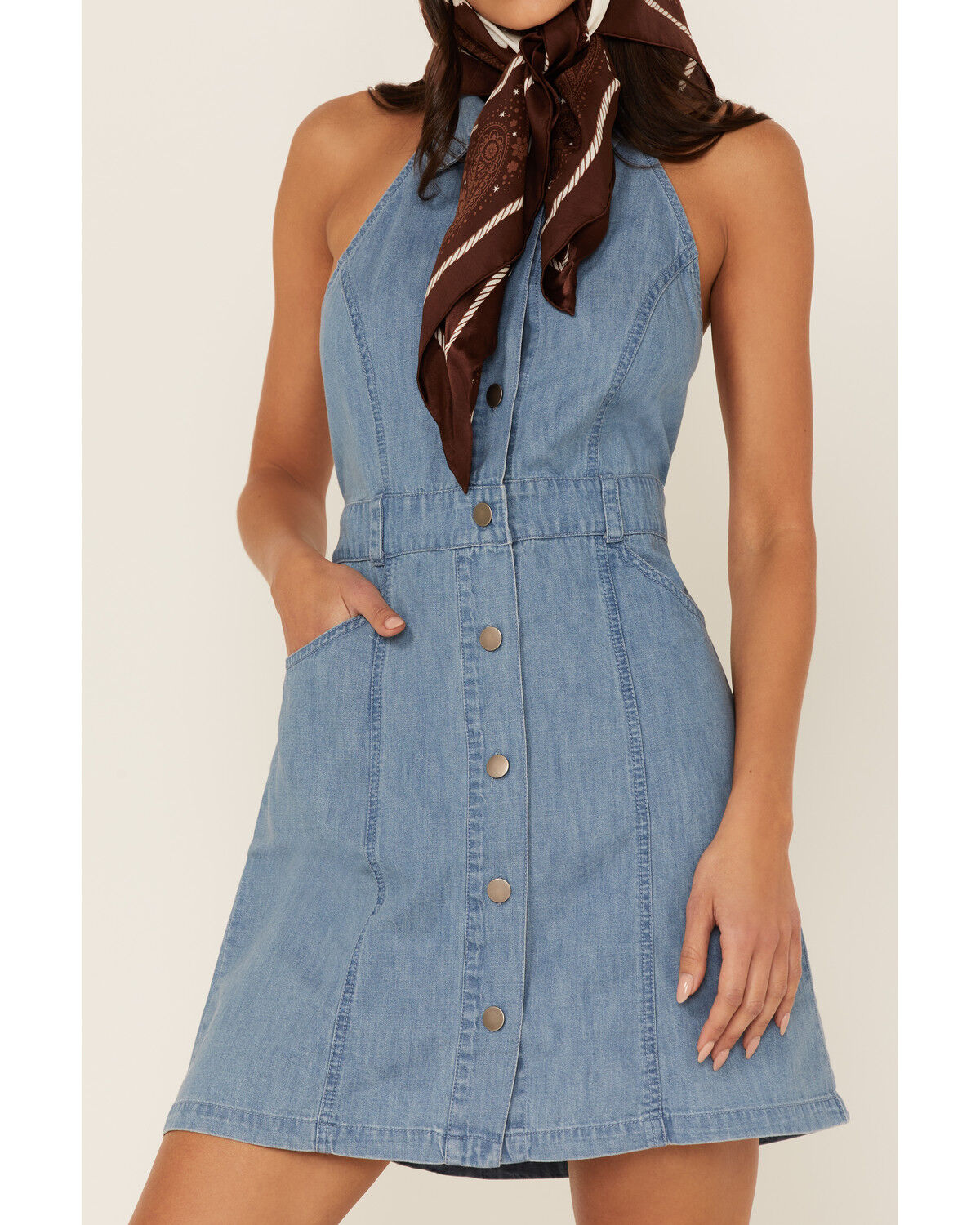 Image #3 - Free People Women's Sami Denim Mini Dress, Blue, hi-res