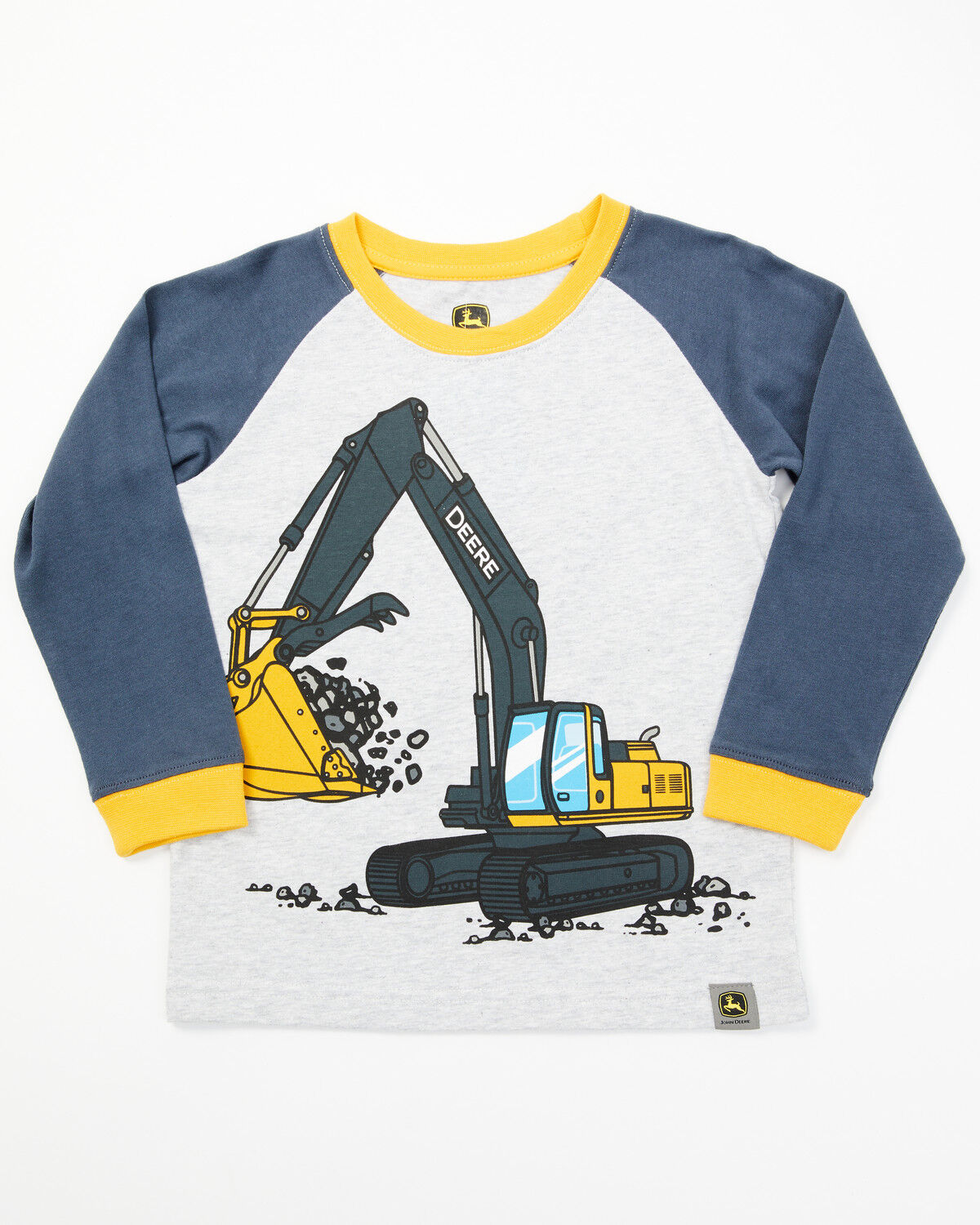 Image #1 - John Deere Toddler Boys' Construction Coming / Going Long Sleeve Graphic T-Shirt, , hi-res