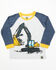 Image #1 - John Deere Toddler Boys' Construction Coming / Going Long Sleeve Graphic T-Shirt, , hi-res