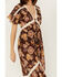 Image #3 - Shyanne Women's Short Sleeve Floral Print High Low Maxi Dress, Dark Blue, hi-res